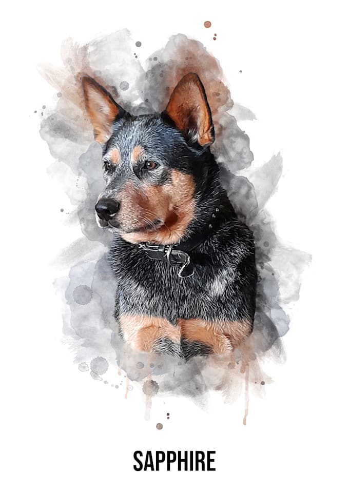 draw your pet or people portrait in watercolor
