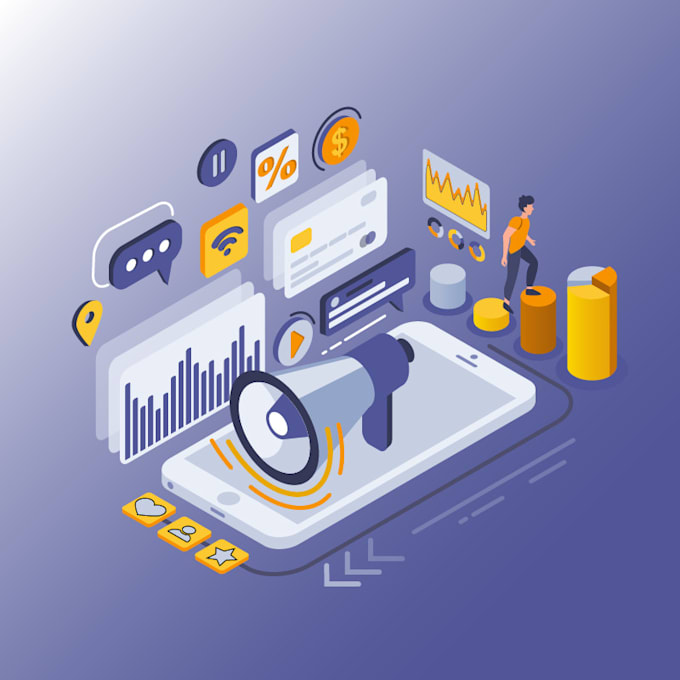 create custom isometric vector illustration for website or startup