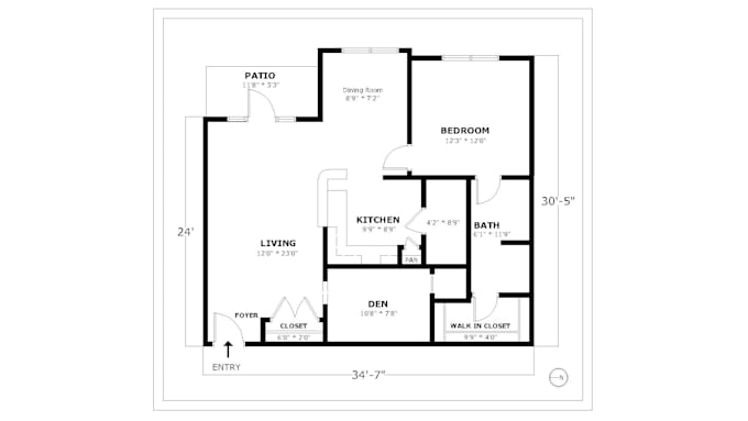 make 2d floor plan with furniture layout