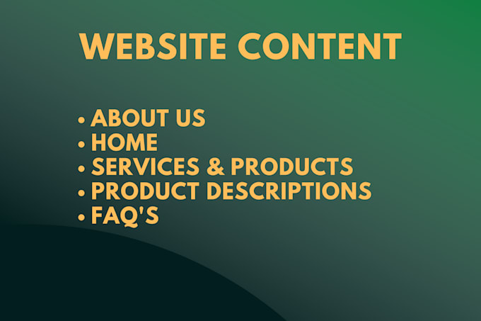 write website content for your business or website