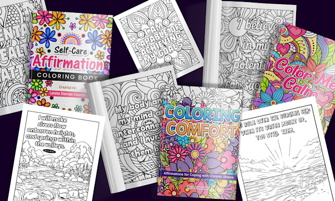 create bible verse or quotes coloring pages, adult coloring book for amazon kdp