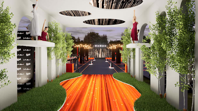 create concept drawing of your events and 3d stage design