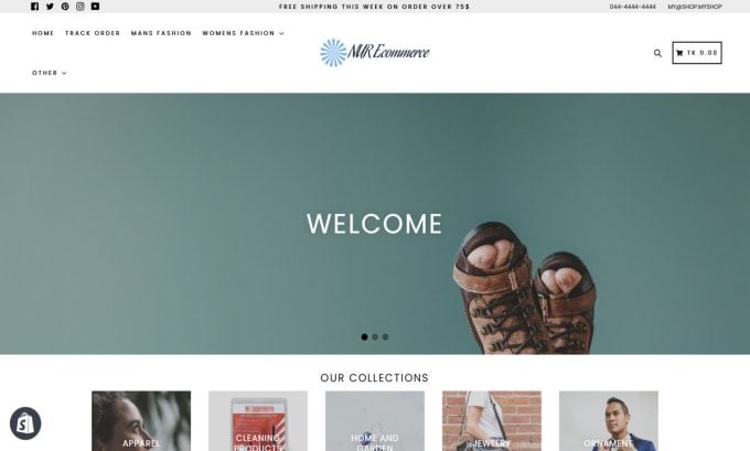 develop shopify website or shopify dropshipping store
