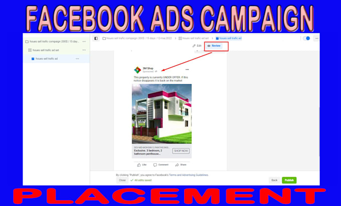 be your facebook ads campaign manager and run a fb ads campaign