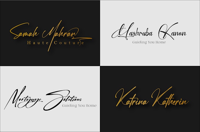 do typography calligraph signature logo