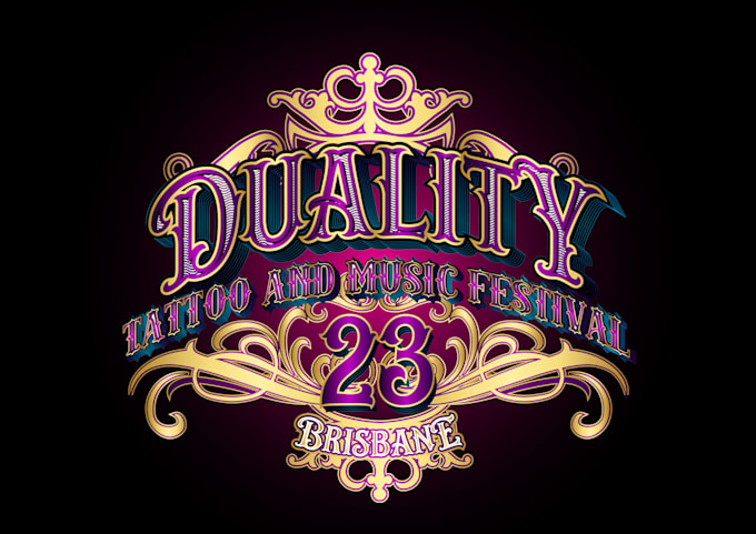 create vintage lettering and tattoo style logo calligraphy