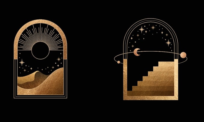 design unique sacred geometry, spiritual logo