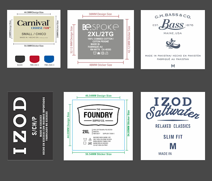 create hangtag, heat transfer label, cloth label design