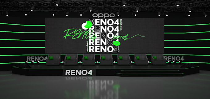 create event stage design and complete layout rendering