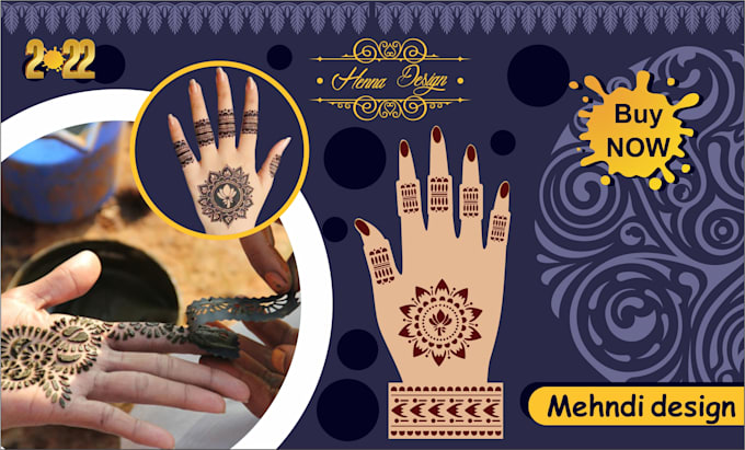 create attrective henna vector, tattos and henna logo