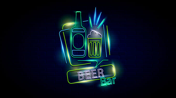 make your logo design in an awesome neon style