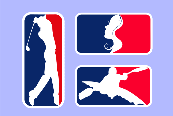 create silhouette nba and mlb logo with your favourites things