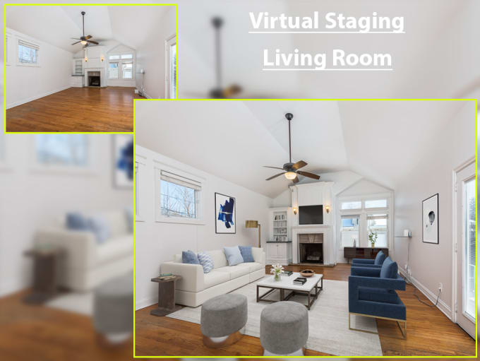 do virtual staging, virtual furniture in quick turnaround