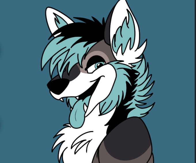 Do a digital drawing of your fursona headshot or full body by ...