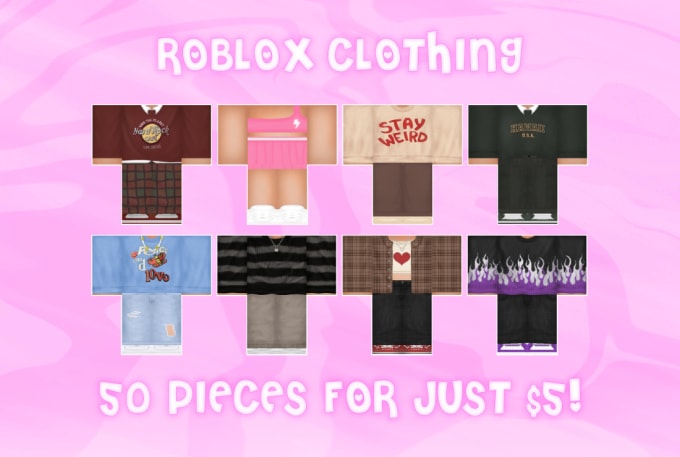 send 100 aesthetic roblox clothes
