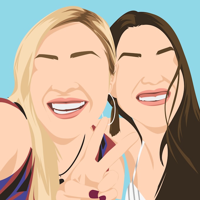 draw your potrait into simple cartoon