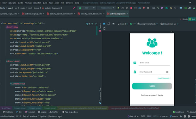 design and develop mobile apps using android studio