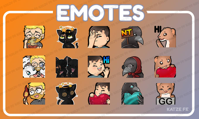 draw or animate emotes and pannels for twitch