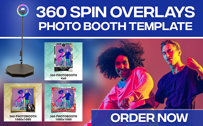 design an amazing 360 photo booth overlay