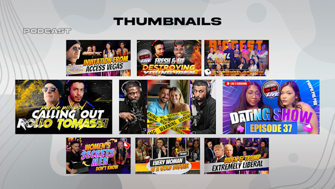 create clickbait youtube thumbnail design for high CTR and views