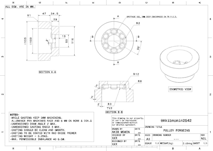 draw 2d drawings for manufacturing