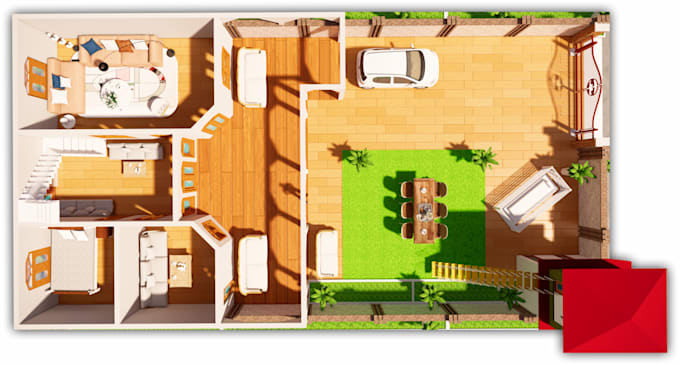 create attractive 3d master plans including interior and exterior