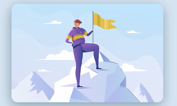 create a modern flat illustration for web and apps