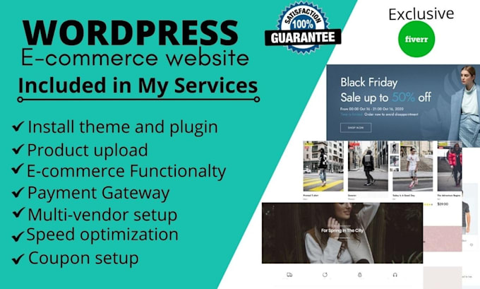 design and develop woocommerce website or wordpress ecommerce website