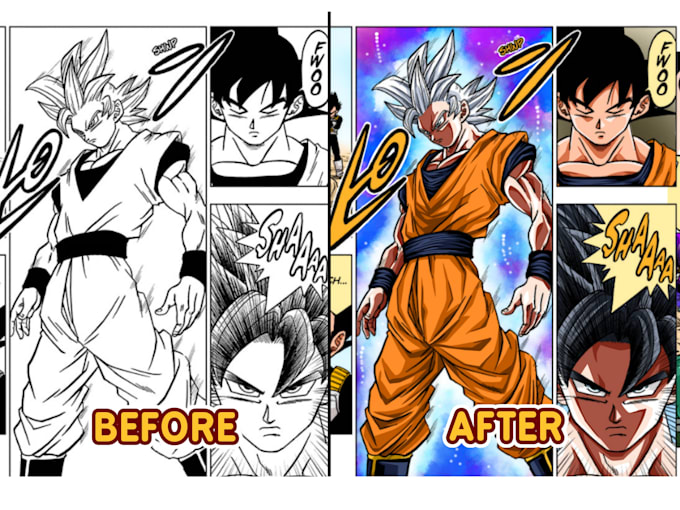 color your comic or manga and also your inked drawing