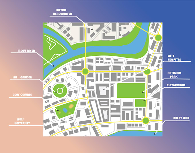 design unique vector map ,city map or event map illustration