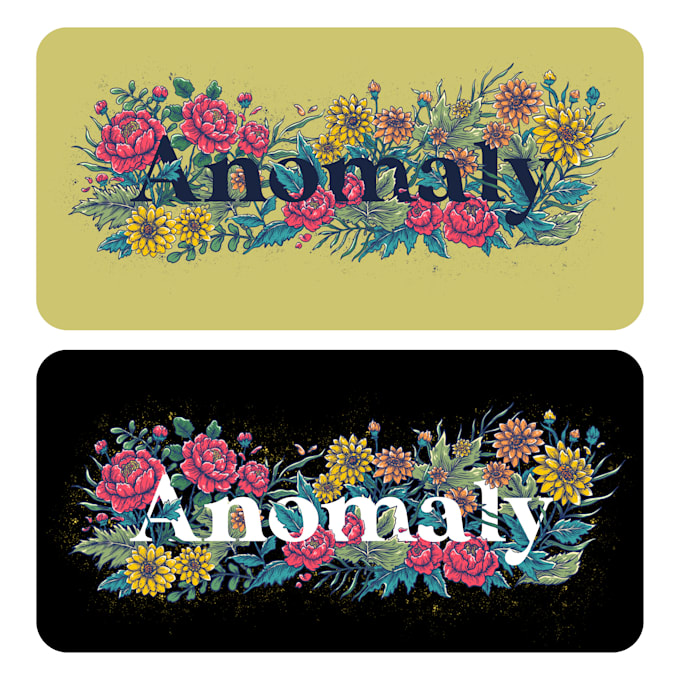 draw florist lettering for t shirt, logo fashion instagram