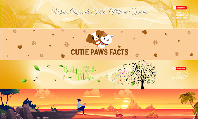 design youtube banner and logo