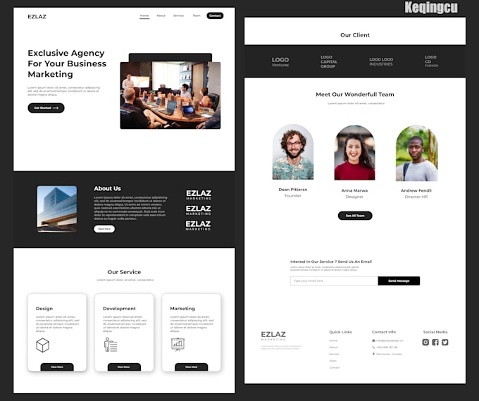 Create a fantastic website design mockup with figma by Keqingcu Fiverr