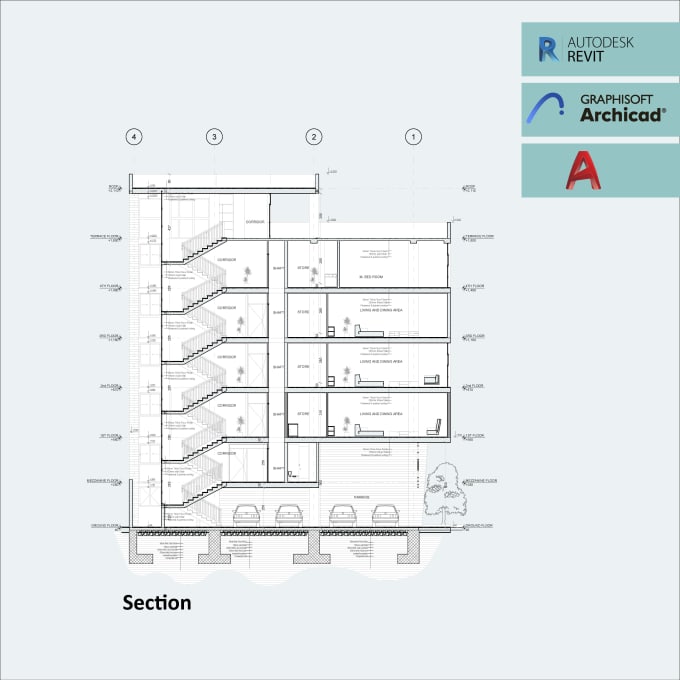 do 3d, floor plans, and elevations in revit or archicad