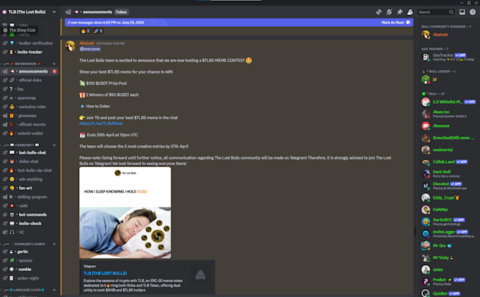 moderate your discord and telegram communities