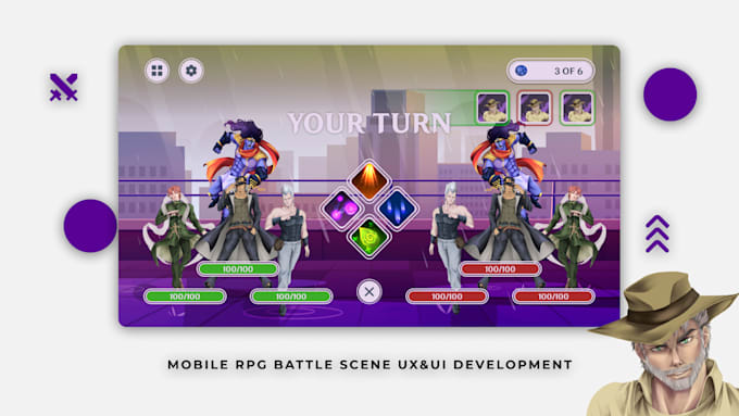 create UX and UI design for pc, mobile, console games