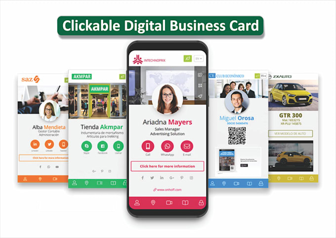 create digital clickable business cards