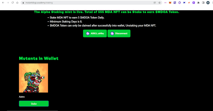 create nft staking ecosystem on solana blockchain