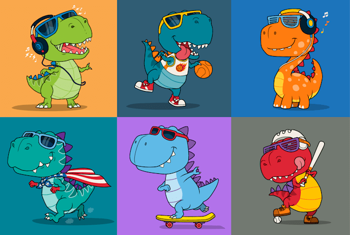 create a cartoon character and mascot cartoon