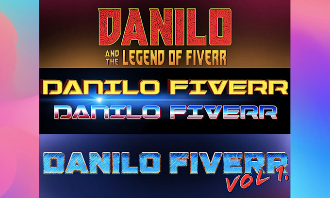do professional custom 3d movie poster typography logo