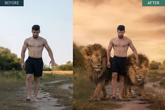 do  realistic photo manipulation and design composition