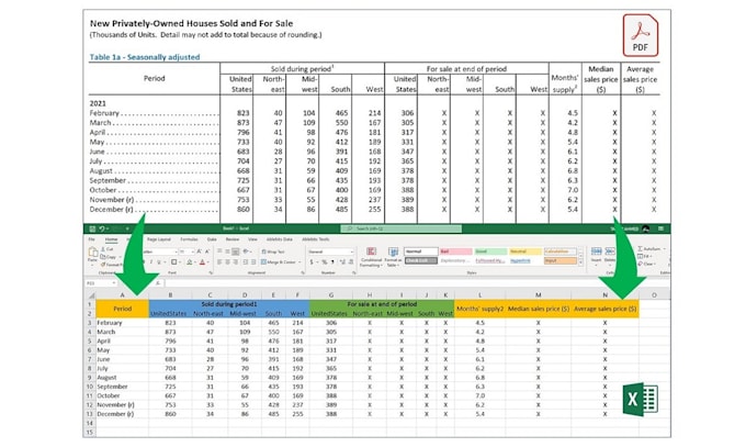 convert PDF to excel or csv