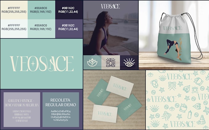 design creative professional hand drawn logo and style guide