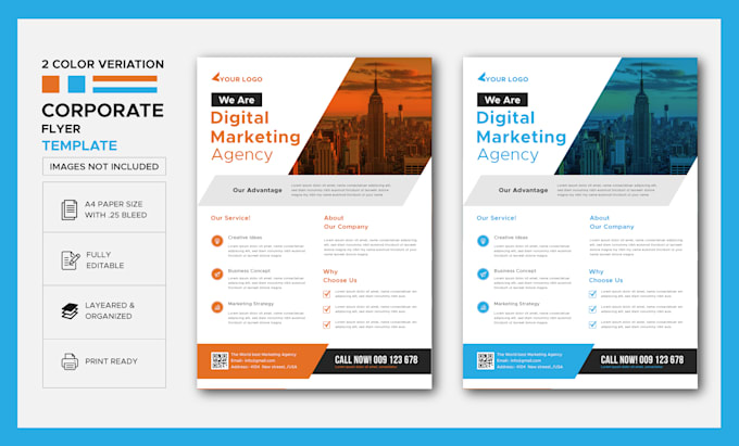 business flyer design with 12 hours delivery