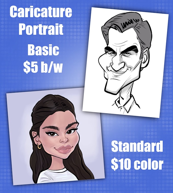 draw a beautiful cartoon portrait