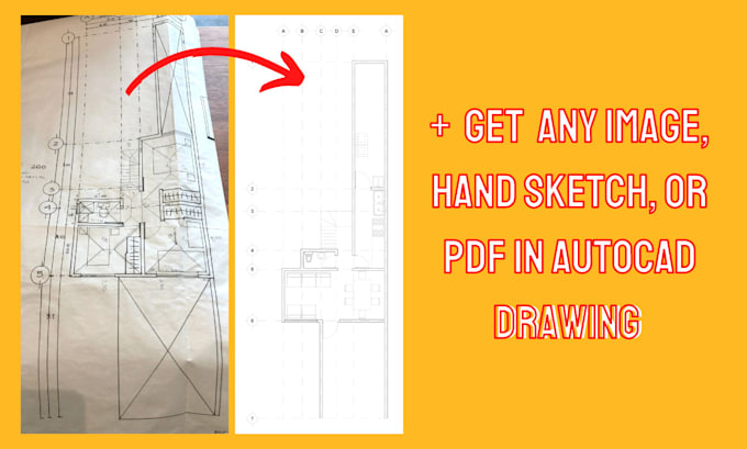 Convert pdf, hand sketches or images in autocad drawings by ...
