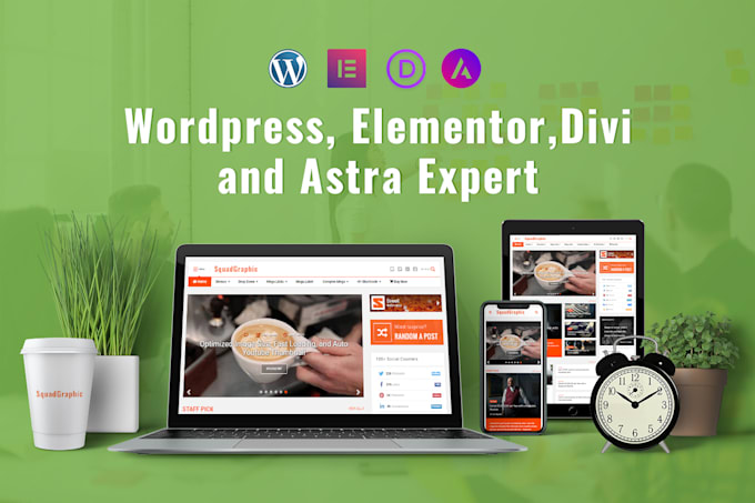 do wordpress website design using elementor within 24hrs