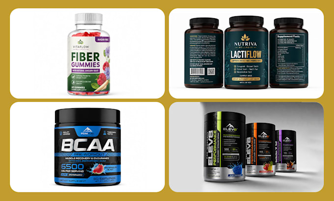 create professional supplement packaging and jar label