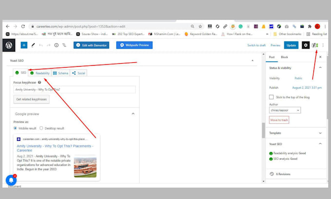 do onpage SEO and technical onpage optimization for wordpress