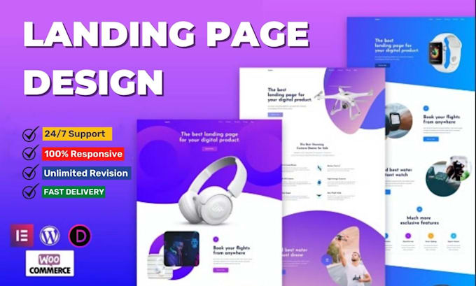 create a modern wordpress landing page design
